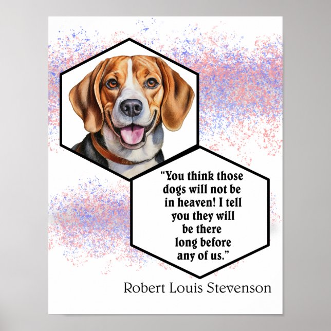 Poster Chiens du ciel Robert Louis Stevenson Citation (Devant)