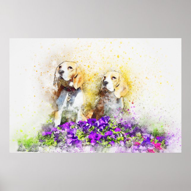 Poster Chiens jumeaux (Devant)