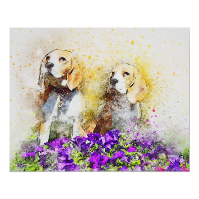 Poster Chiens jumeaux (Devant)