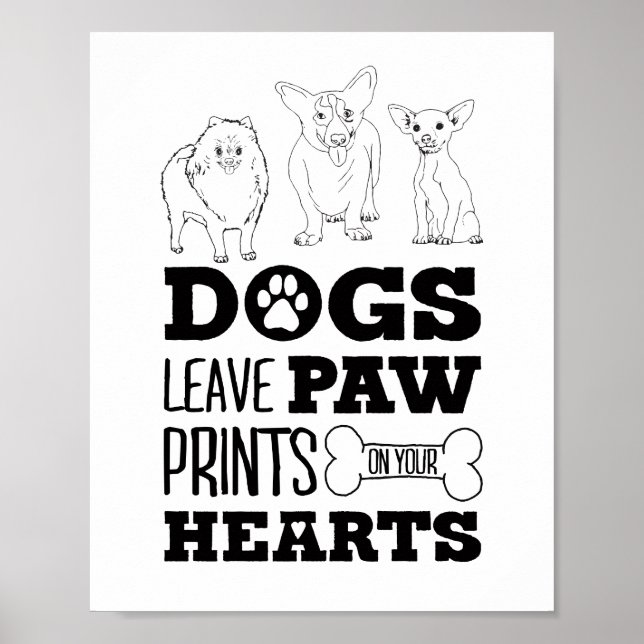 Poster Chiens Laisser des Empreintes de pattes sur votre  (Devant)