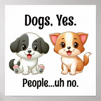 Poster Chiens, oui les gens... euh non.