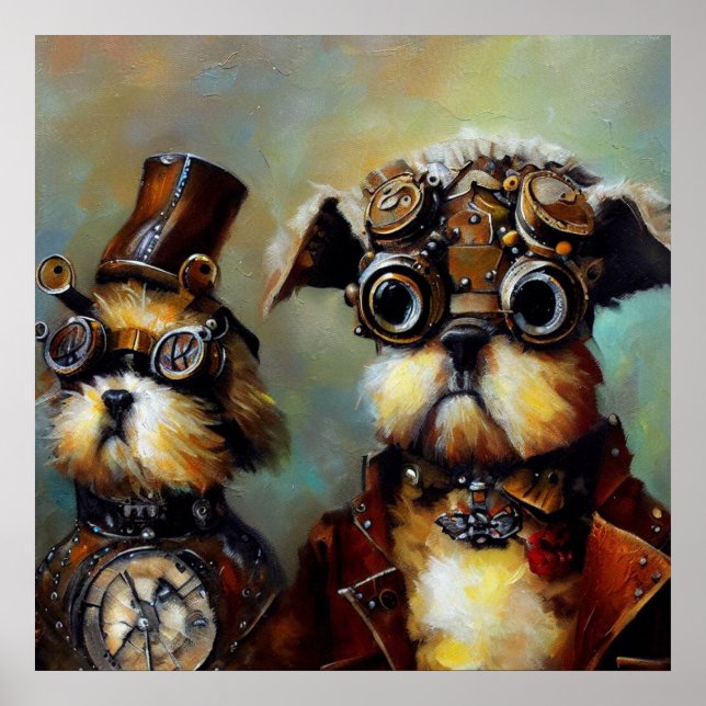 Poster Chiens Steampunk (Devant)