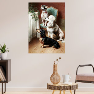 Poster Chiens - Un Traitement de Noël, œuvre d'art par Ca