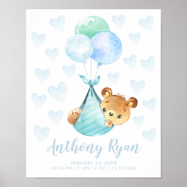 Poster Chiffre de livraison spécial Ours Bébé Statistique (Devant)