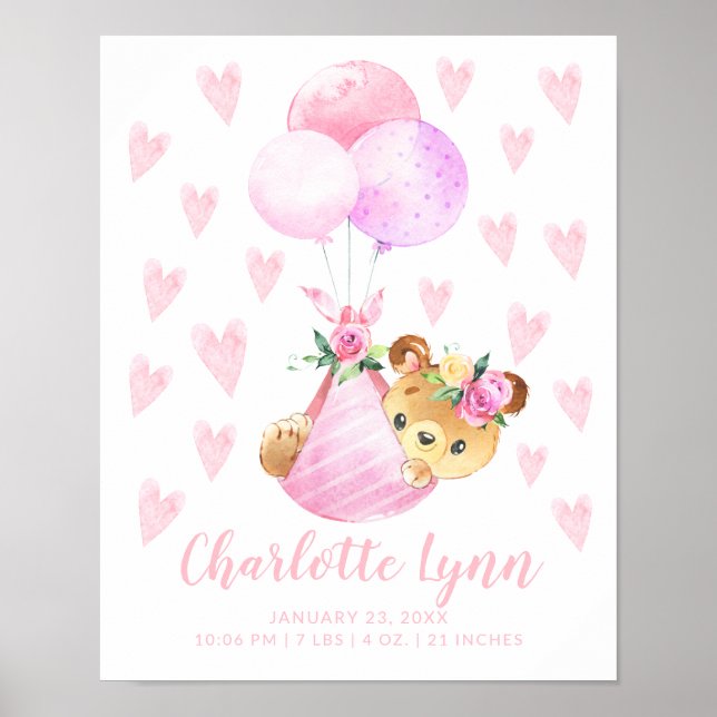 Poster Chiffre de livraison spécial Ours Bébé Statistique (Devant)