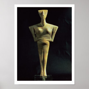 Poster Chiffre femelle de Cycladic, de l'île d'Amorgo,