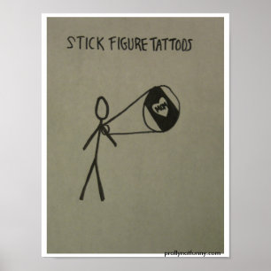 Poster chiffre tatouages de bâton