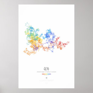 Poster chiffres 100k de la constante d'Apéry (lumière)