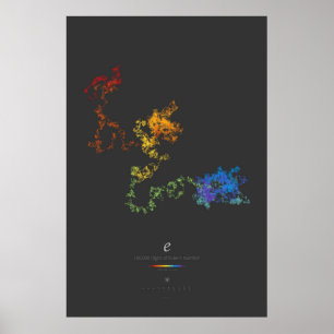 Poster chiffres 100k du nombre d'Euler (foncé)