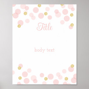 Poster Chiffres Confetti en or rose - Symbole de Parti mo