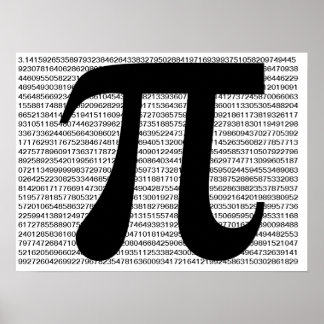 Poster Chiffres de l'affiche Pi