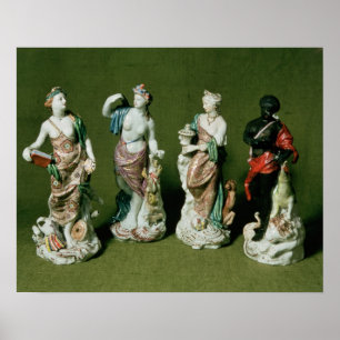 Poster Chiffres en porcelaine de Plymouth des Quatre Cont