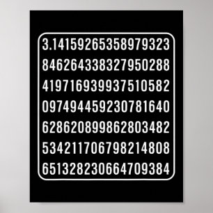 Poster Chiffres Pi Jour Grec Chiffres Pi Numéros Amateurs