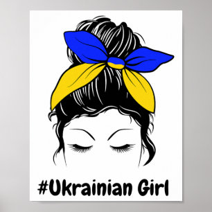 Poster Chignon Décoiffé Ukraine Fille Ukrainienne #fille