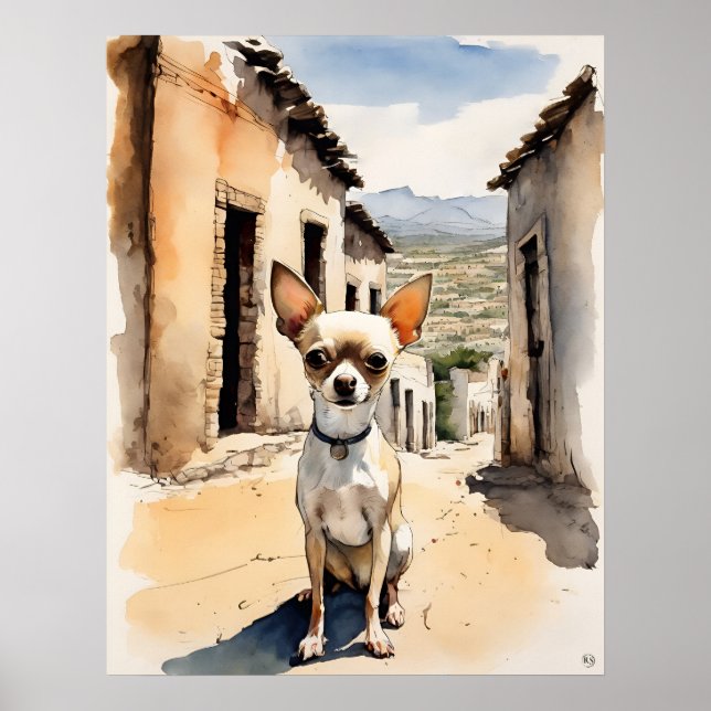 Poster Chihuahua - Chien Art Imprimer (Devant)