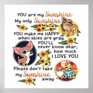 Poster Chihuahua Chien Vous Êtes Soleil  Soleil de chien