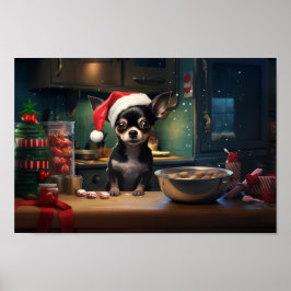 Poster Chihuahua Christmas Cookies Holiday