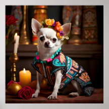 Chihuahua sur un autel pour Jour des Morts