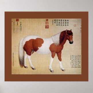 Poster Chihuaying ~赤花鹰~Dix coursiers ~Giuseppe Castiglion