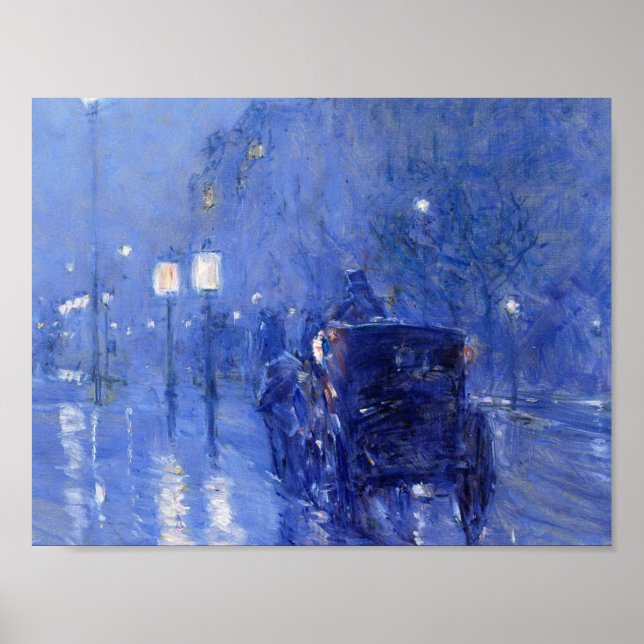 Poster Childe Hassam - Rainy Midnight (Devant)