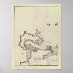 Poster Chile Atlas Map