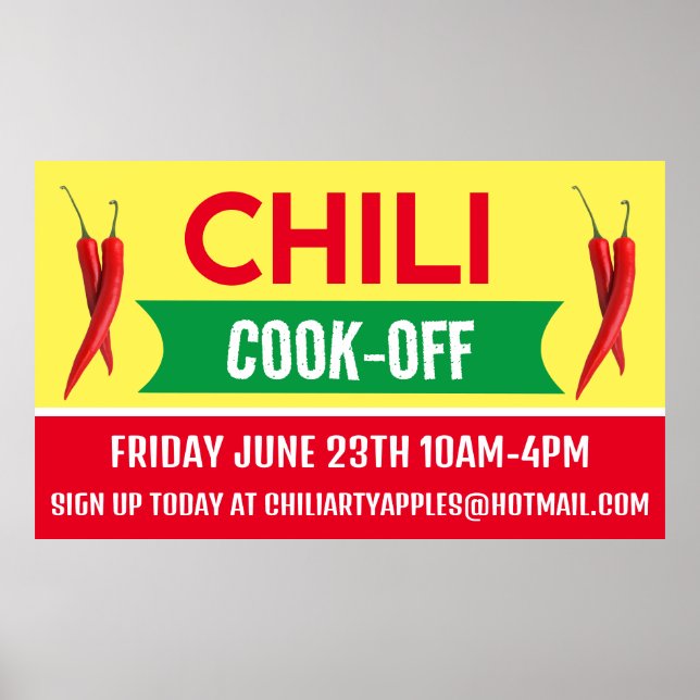 Poster Chili Cook Off Bannières (Devant)