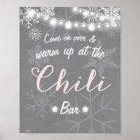 Chilli Bar signe Pink snowflake Chiltic Rustic Win