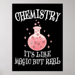 Poster Chimie - C'est comme la magie mais la vraie scienc