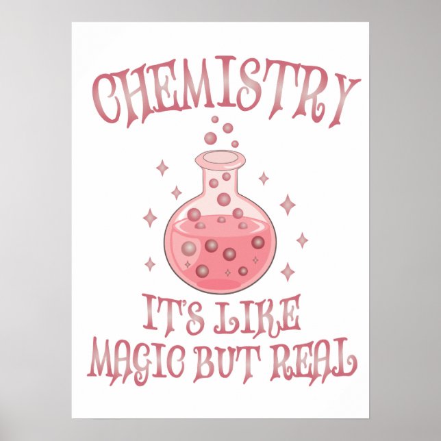 Poster Chimie - C'est comme la magie mais la vraie scienc (Devant)