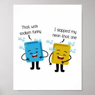 Poster Chimie du sodium  Cadeau du laboratoire de chimist