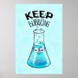 Poster Chimie mignonne Drôle Nerdy Lab Caractère