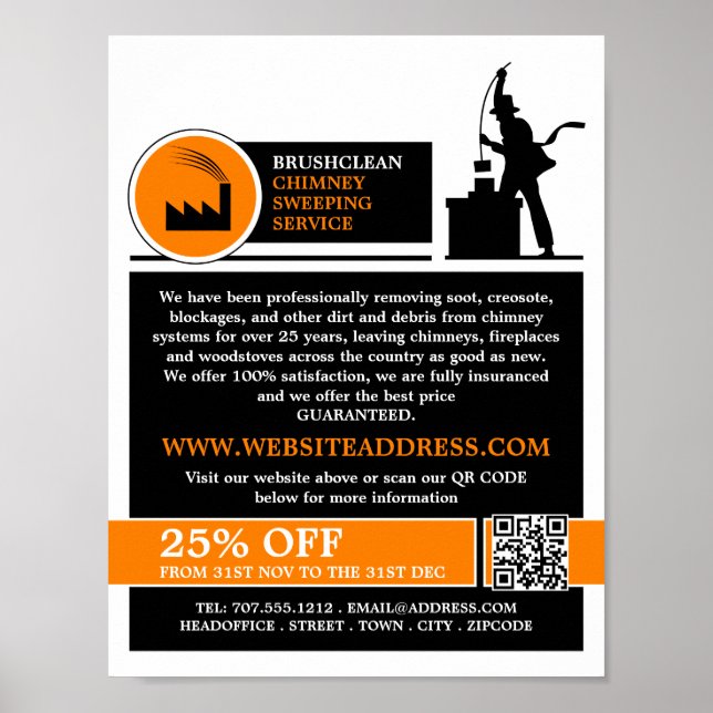 Poster Chimney Sweep Logo Design Chimney Sweep Service (Devant)