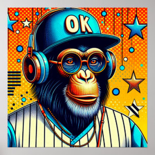 POSTER CHIMP POP-ART 8
