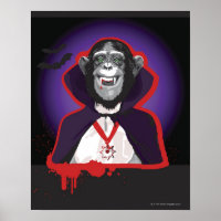 Chimpanzé en costume Dracula
