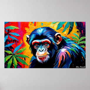 Poster Chimpanzé ouest-africain