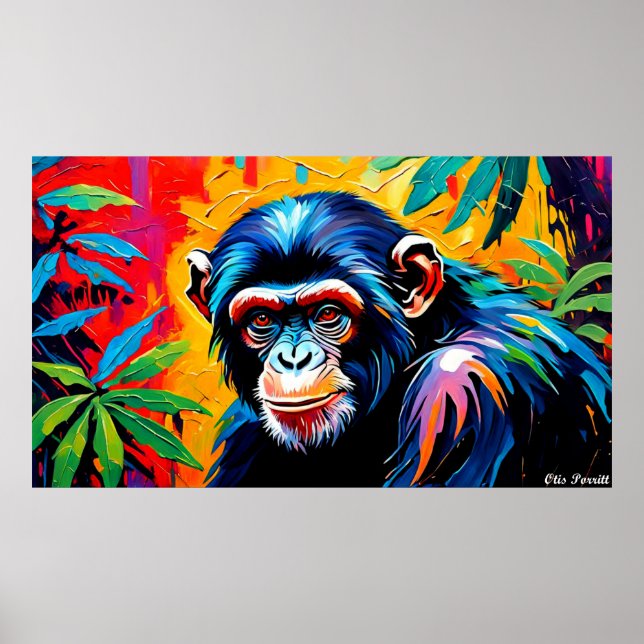 Poster Chimpanzé ouest-africain (Devant)