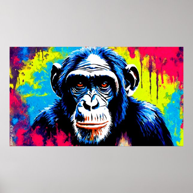 POSTER CHIMPANZEE (Devant)