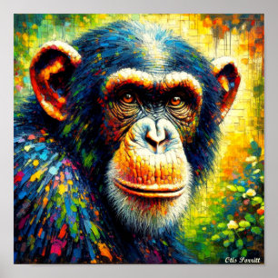 POSTER CHIMPANZEE COMMUN