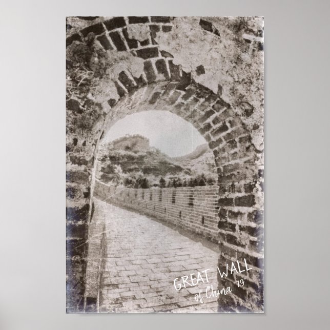 Poster Chine ancienne La Grande Muraille Désir de défense (Devant)