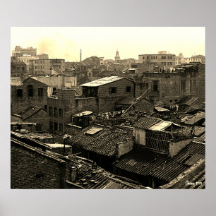 Poster Chine Ancienne ville de Canton