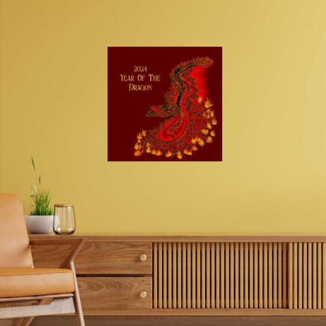 Poster Chine Dragon, 2024 Année Du Dragon (Salon 2)
