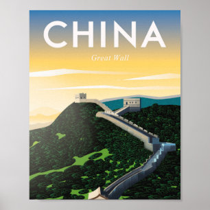 Poster Chine Grande Muraille de Chine