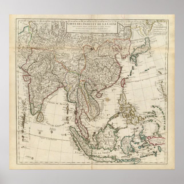 Poster Chine, Inde, Asie (Devant)