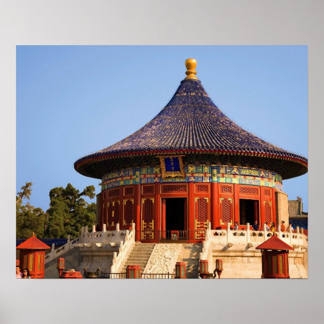 Poster Chine, Pékin, Parc Tian Tan, Temple du Ciel, 2 (Devant)