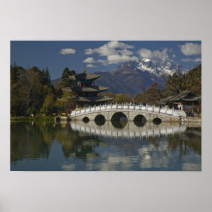 Poster CHINE, province du Yunnan, Lijiang. Ancien Lijiang