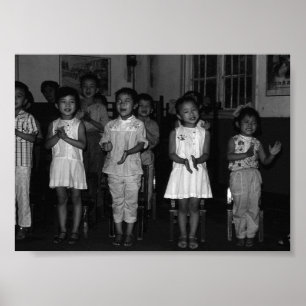 Poster Chine vintage Changsha garderie