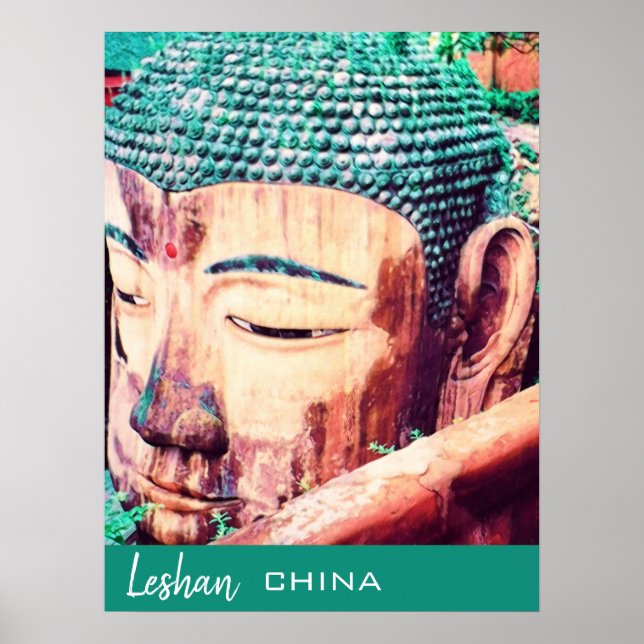 Poster Chine Voyage Leshan Giant Bouddha (Devant)