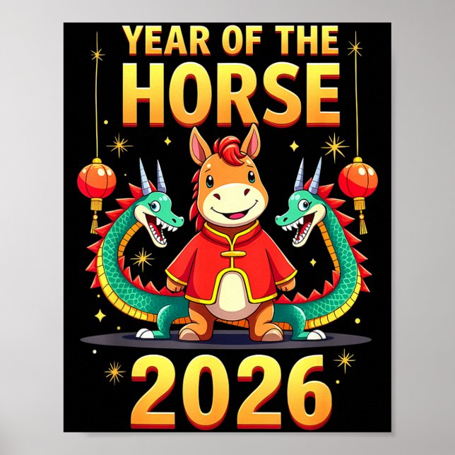 Poster Chinese New Year 2026 Year Of The Horse  (Devant)