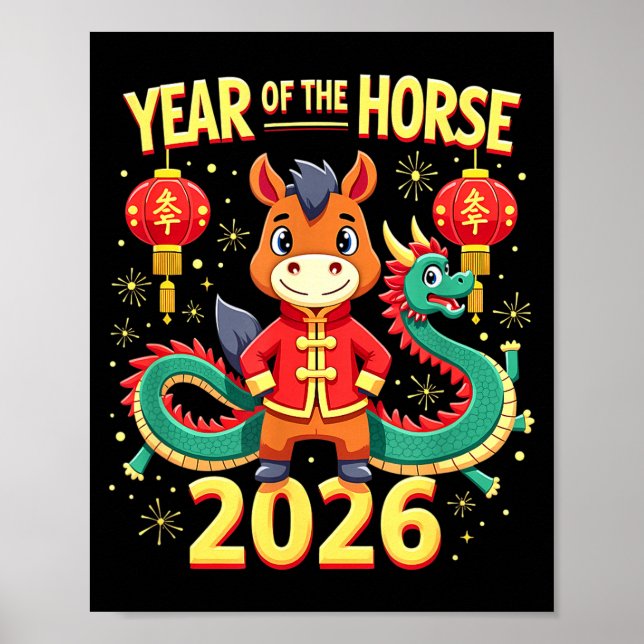 Poster Chinese New Year 2026 Year Of The Horse  (Devant)
