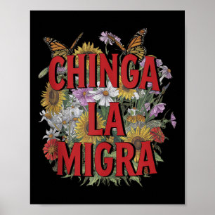 Poster Chinga La Migra Hommes Femmes 8645 Abolir Ice Rétr